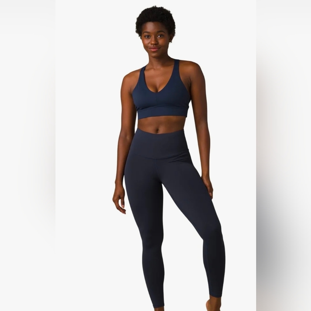 prAna Layna 7/8 Leggings Size XS Fits 0-2 Nautical Blue High Waist Stretch - Picture 2 of 9